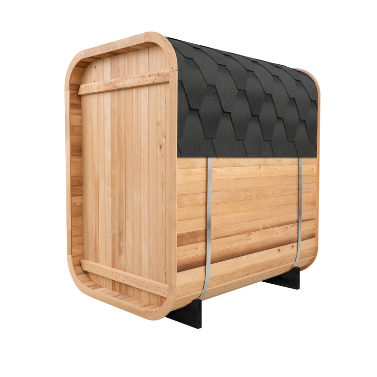 Cedar Duo: Premium Barrel + 2 Person Sauna